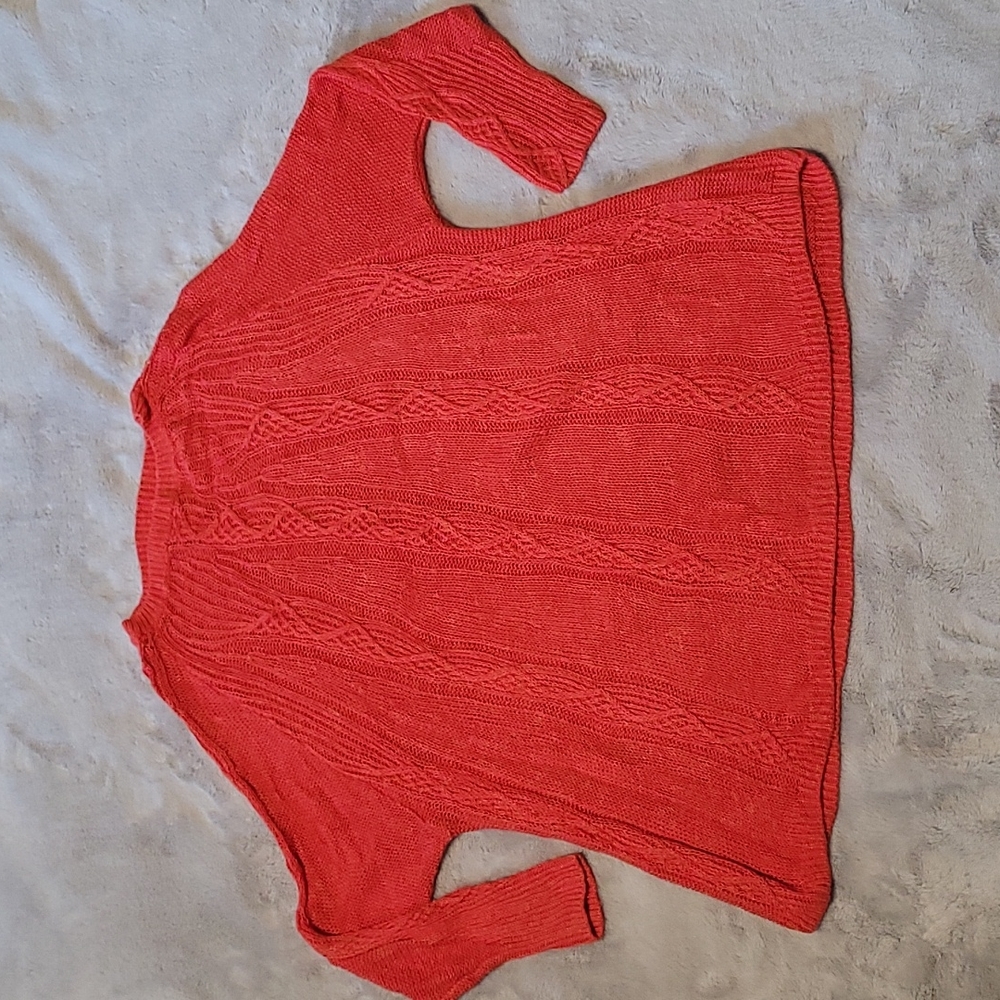 Anthropologie Rosie Neim Orange Knit Sweater / Tunic